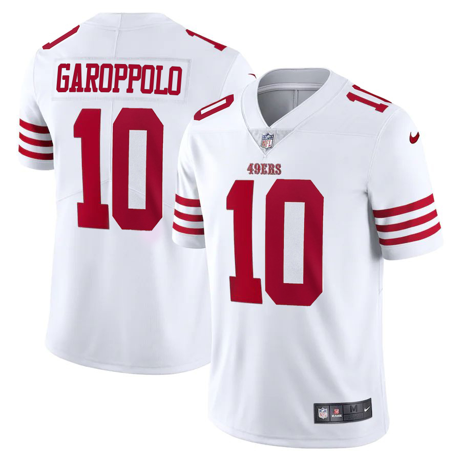 San Francisco 49ers #10 Jimmy Garoppolo White Nike Men's Limited Stitched NFL Vapor Untouchable Jersey