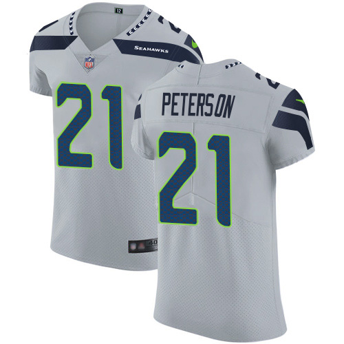 Nike Seahawks #21 Adrian Peterson Grey Alternate Men's Stitched NFL New Elite Jersey