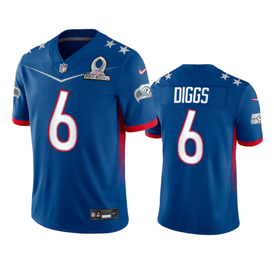 Nike Saints #6 Quandre Diggs Men's NFL 2022 NFC Pro Bowl Game Jersey Royal