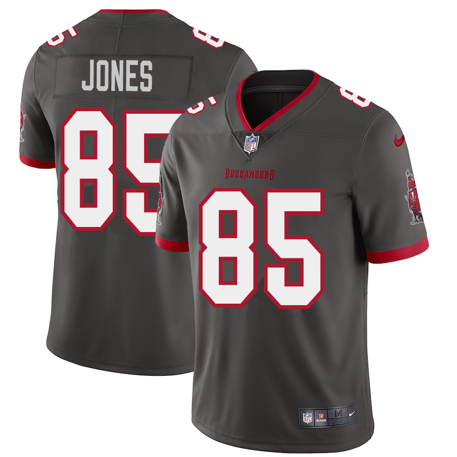 Tampa Bay Buccaneers #85 Julio Jones Men's Nike Pewter Alternate Vapor Limited Jersey