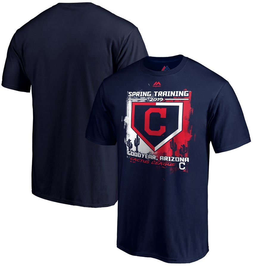 Cleveland Guardians Majestic 2019 Spring Training Cactus League Big & Tall Base on Balls T-Shirt Navy