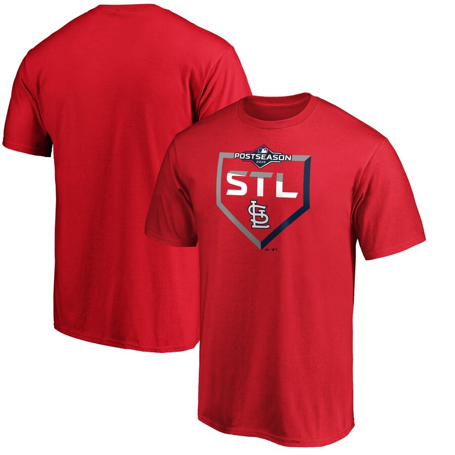 St. Louis Cardinals Majestic 2019 Postseason Dugout Authentic T-Shirt Red