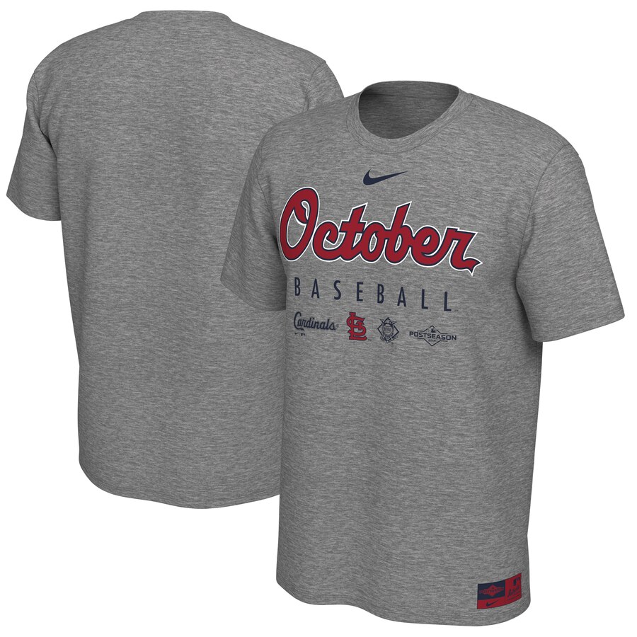 St. Louis Cardinals Nike 2019 Postseason Legend October T-Shirt Heather Gray