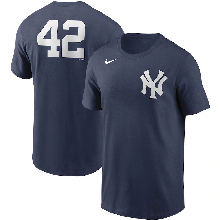 New York Yankees Nike Jackie Robinson Day Team 42 T-Shirt Navy