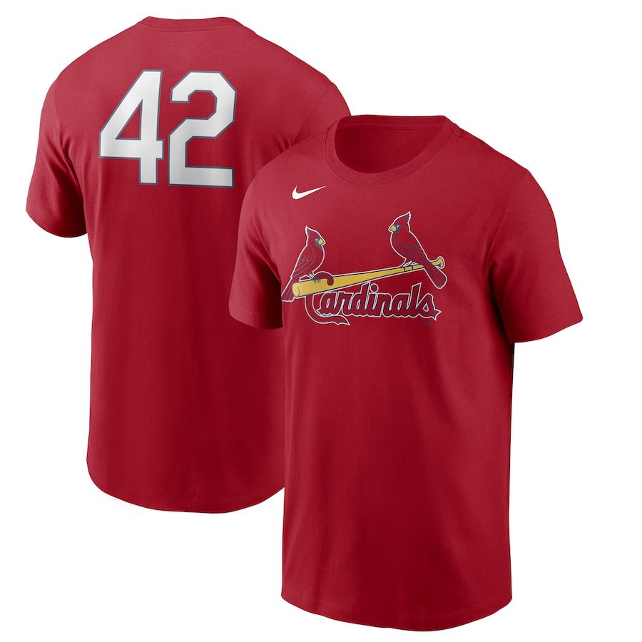 St. Louis Cardinals Nike Jackie Robinson Day Team 42 T-Shirt Red