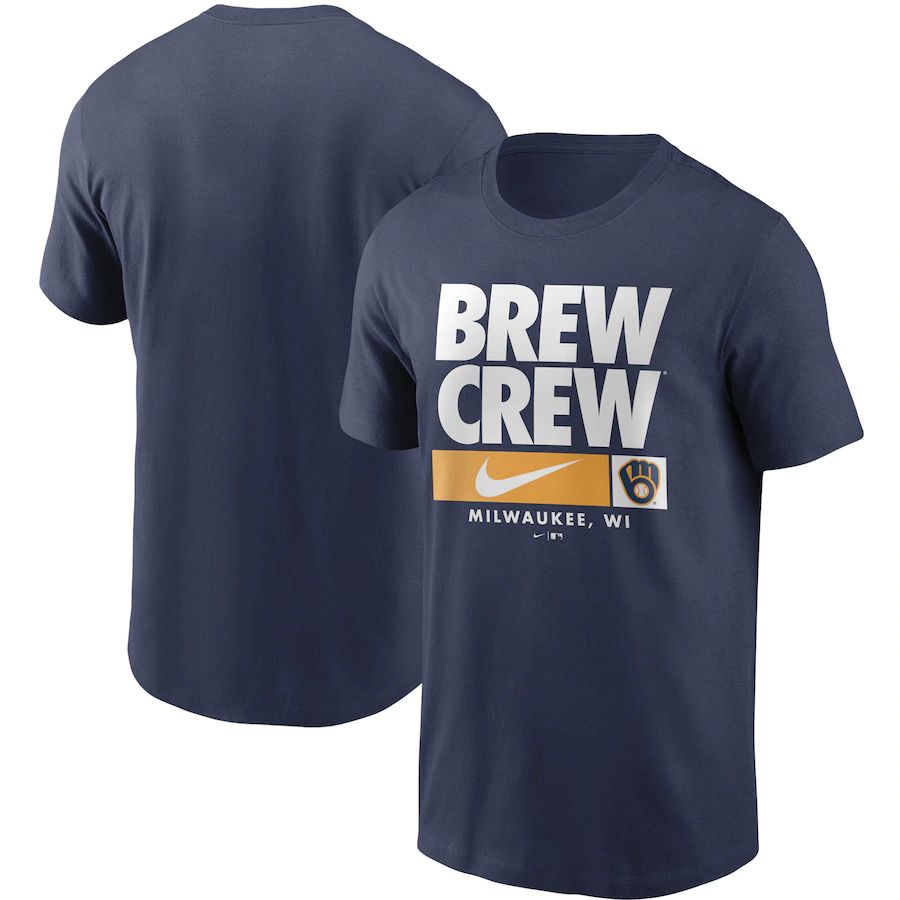 Milwaukee Brewers Nike Local Nickname T-Shirt Navy