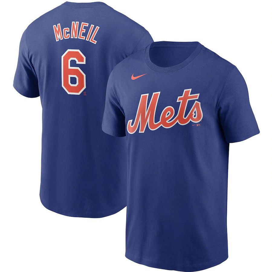 New York Mets #6 Jeff McNeil Nike Name & Number T-Shirt Royal