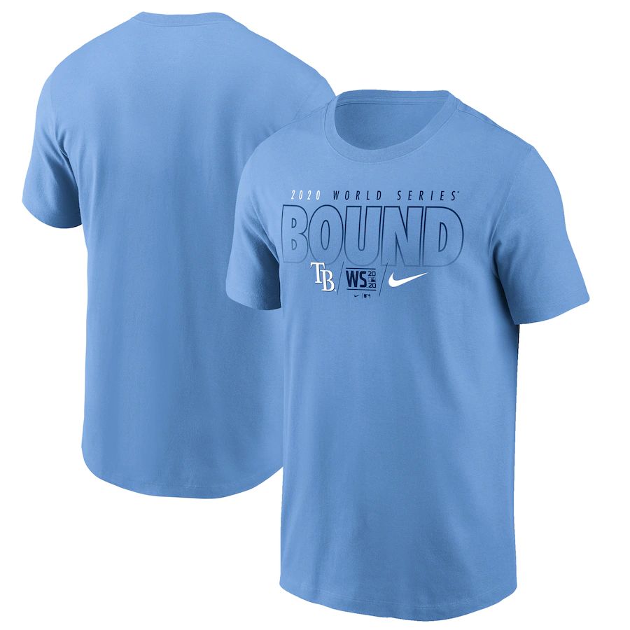 Tampa Bay Rays Nike 2020 World Series Bound T-Shirt Light Blue