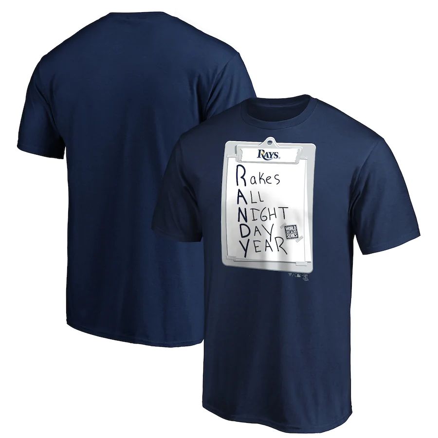 Tampa Bay Rays Randy Arozarena 2020 World Series Bound Randy T-Shirt Navy