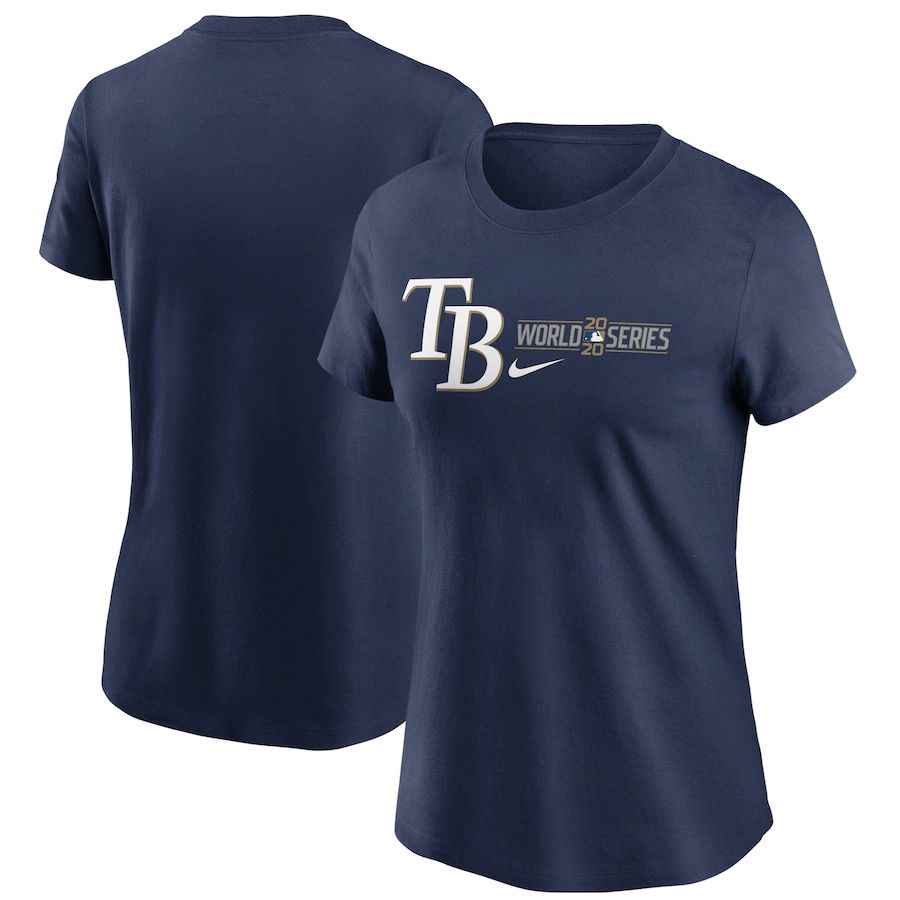 Tampa Bay Rays Nike Women's 2020 World Series Bound Authentic Collection T-Shirt Navy