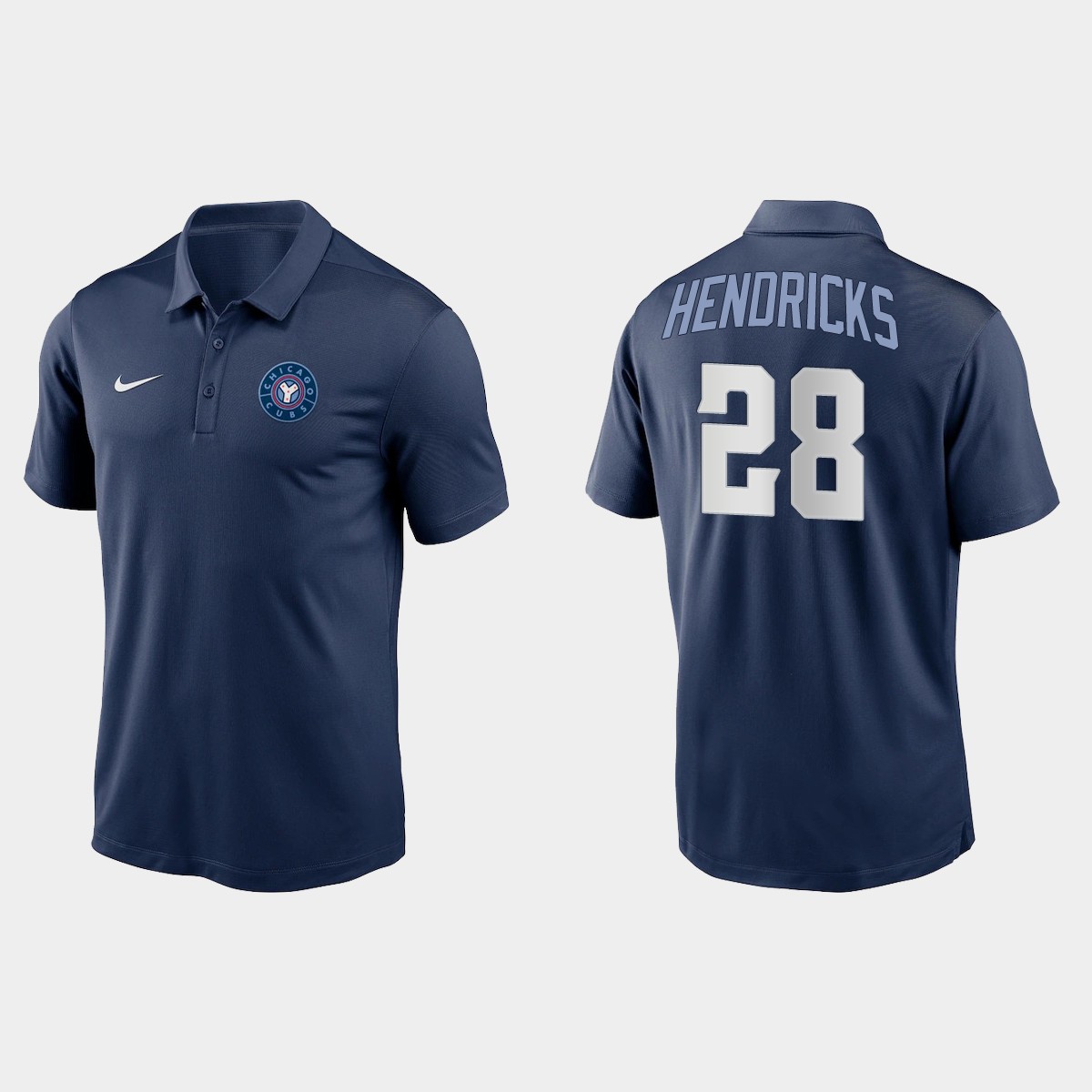 Chicago Cubs #28 Kyle Hendricks Men's Nike 2021 City Connect Polo - Navy