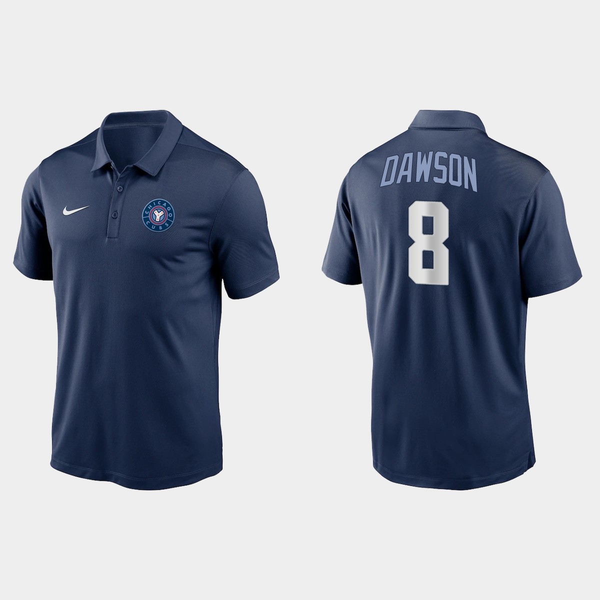 Chicago Cubs #8 Andre Dawson Men's Nike 2021 City Connect Polo - Navy