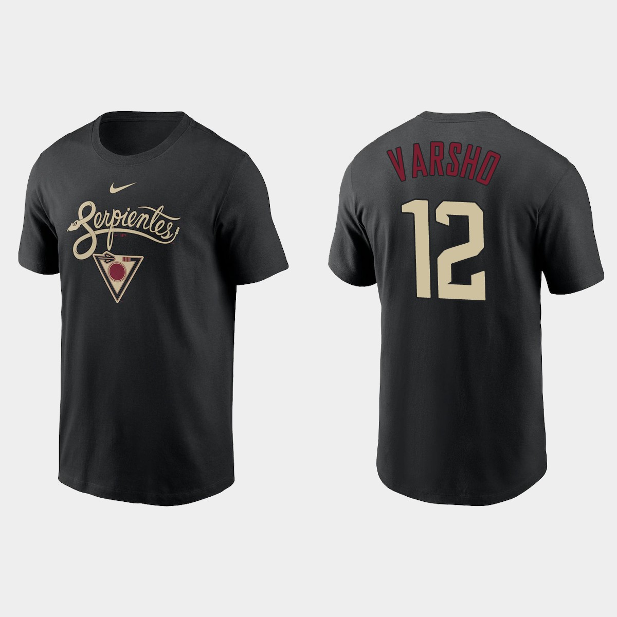 Arizona Diamondbacks #12 Daulton Varsho Men's Nike 2021 City Connect Graphic T-Shirt Black