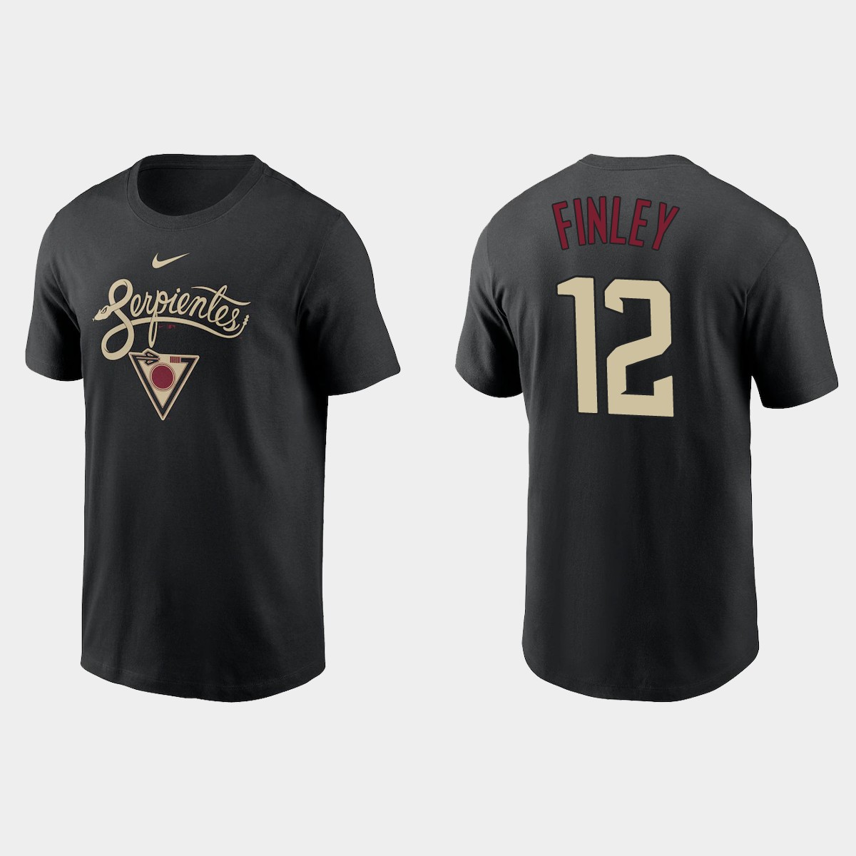 Arizona Diamondbacks #12 Steve Finley Men's Nike 2021 City Connect Graphic T-Shirt Black