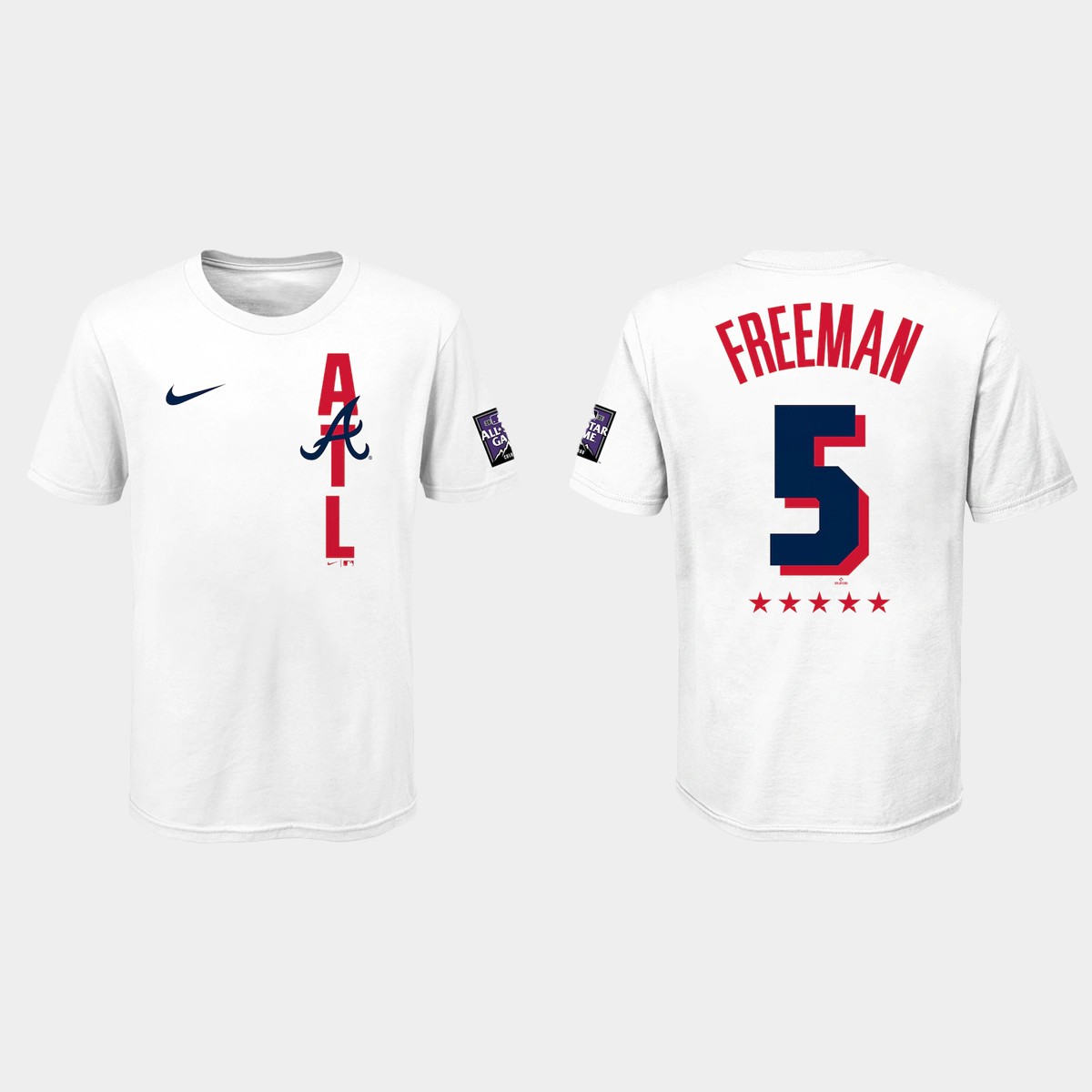 Atlanta Braves #5 Freddie Freeman Youth 2021 Mlb All Star Game White T-Shirt