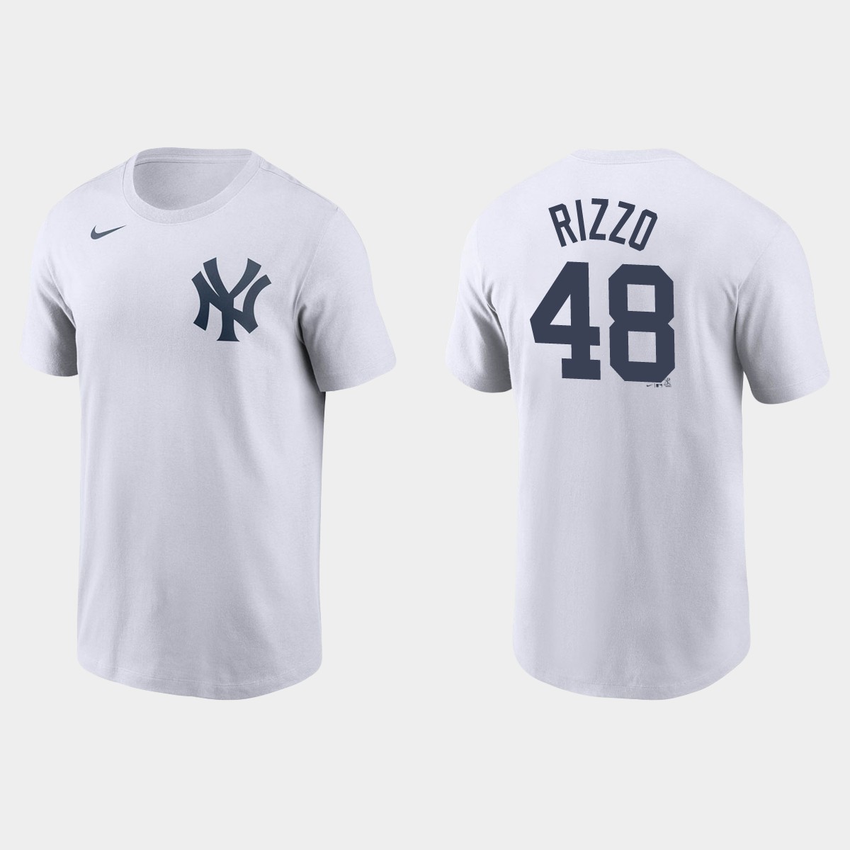 Nike Yankees #48 Anthony Rizzo Name & Number MLB T-Shirt White