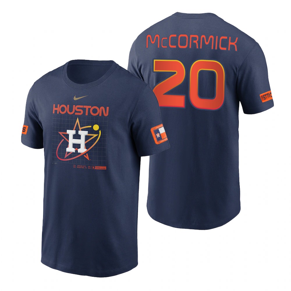 Houston Astros #20 Chas McCormick Navy Nike Velocity 2022 City Connect T-Shirt