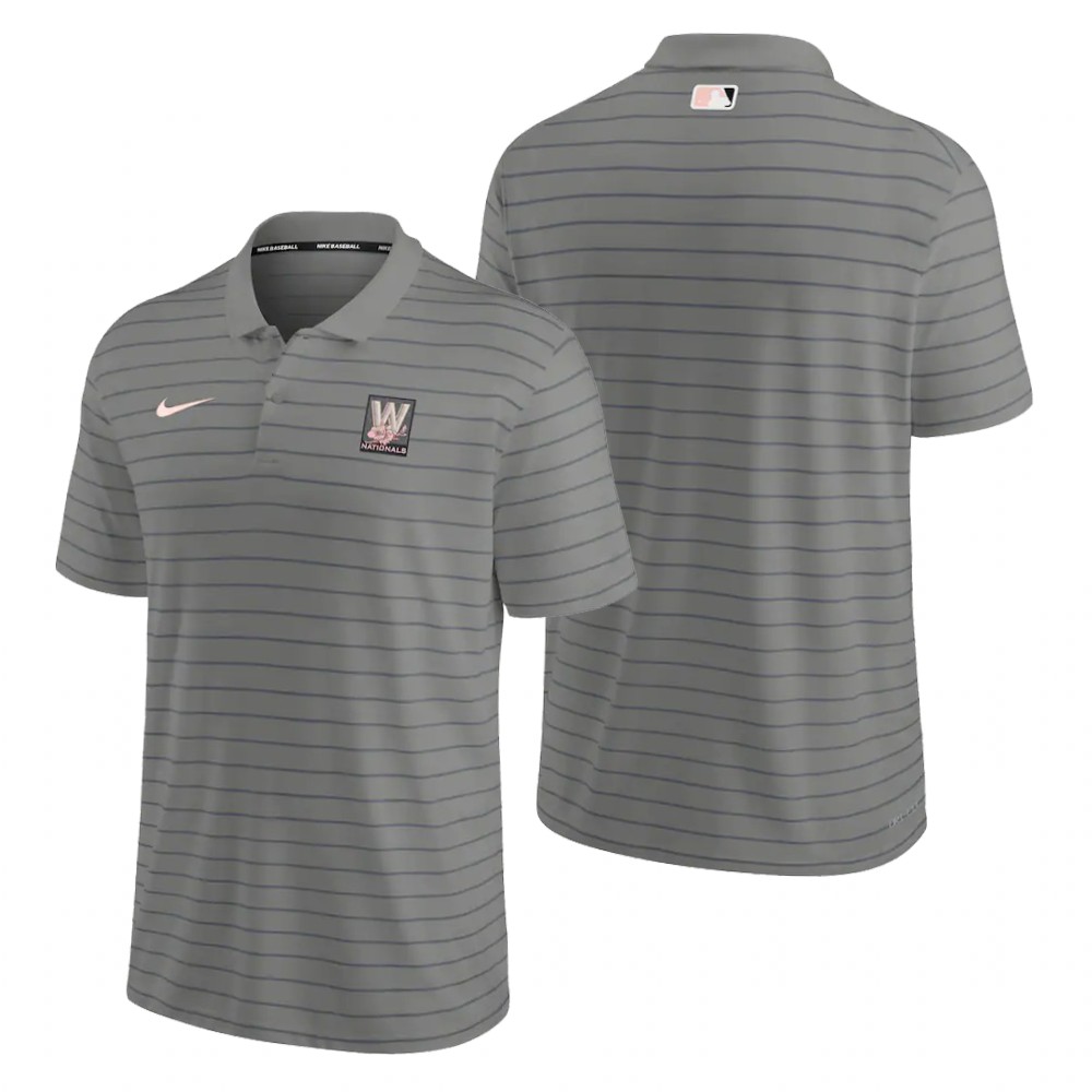 Washington Nationals Blank Men's Nike 2022 City Connect Gray Franchise Polo