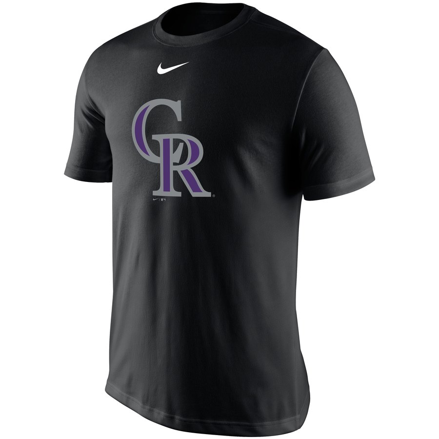 Colorado Rockies Nike Legend Batting Practice Primary Logo Performance T-Shirt Black