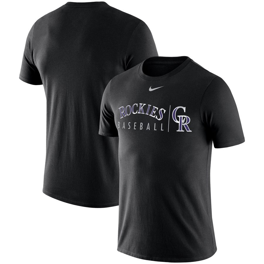 Colorado Rockies Nike MLB Practice T-Shirt Black