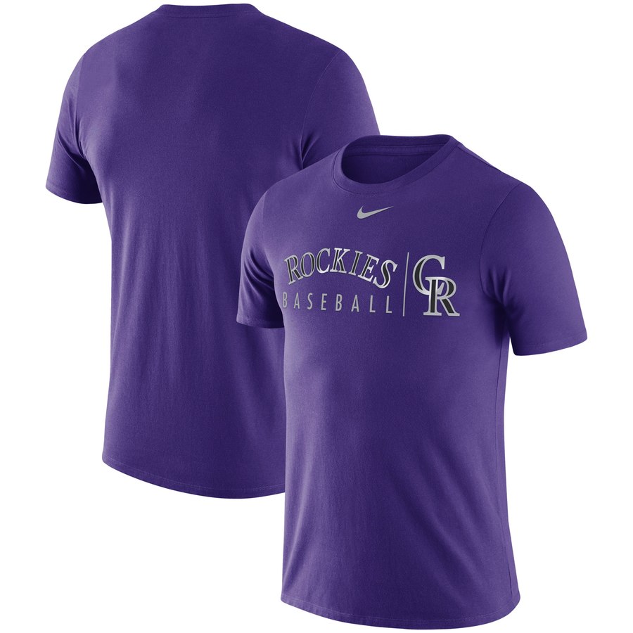 Colorado Rockies Nike MLB Practice T-Shirt Purple