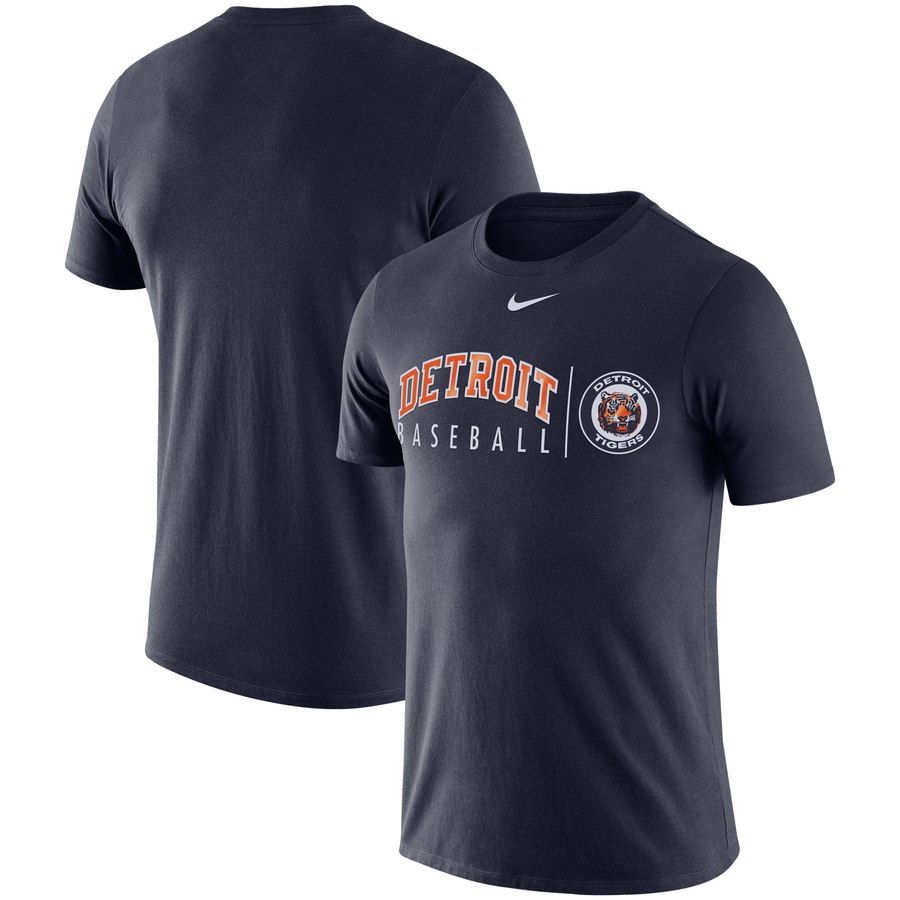 Detroit Tigers Nike MLB Team Logo Practice T-Shirt Navy