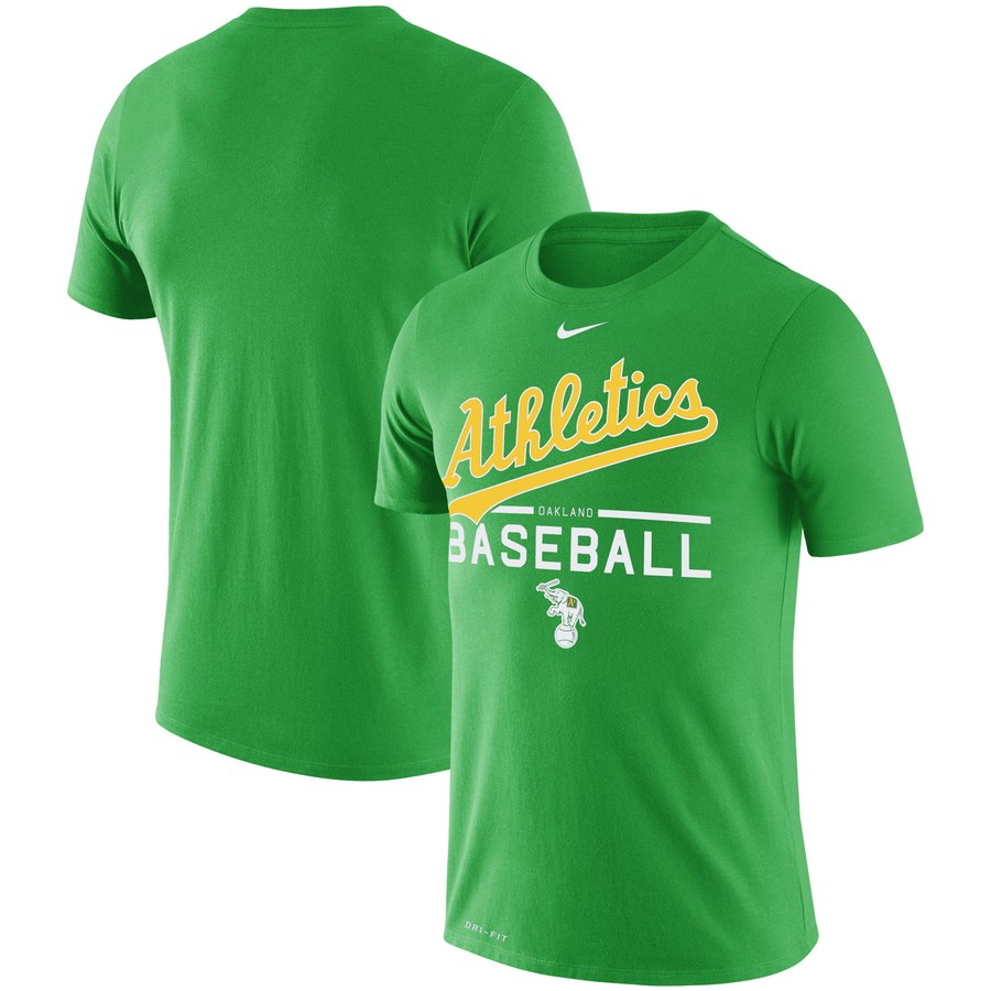 Oakland Athletics Nike Alternate Logo Practice Performance T-Shirt Green