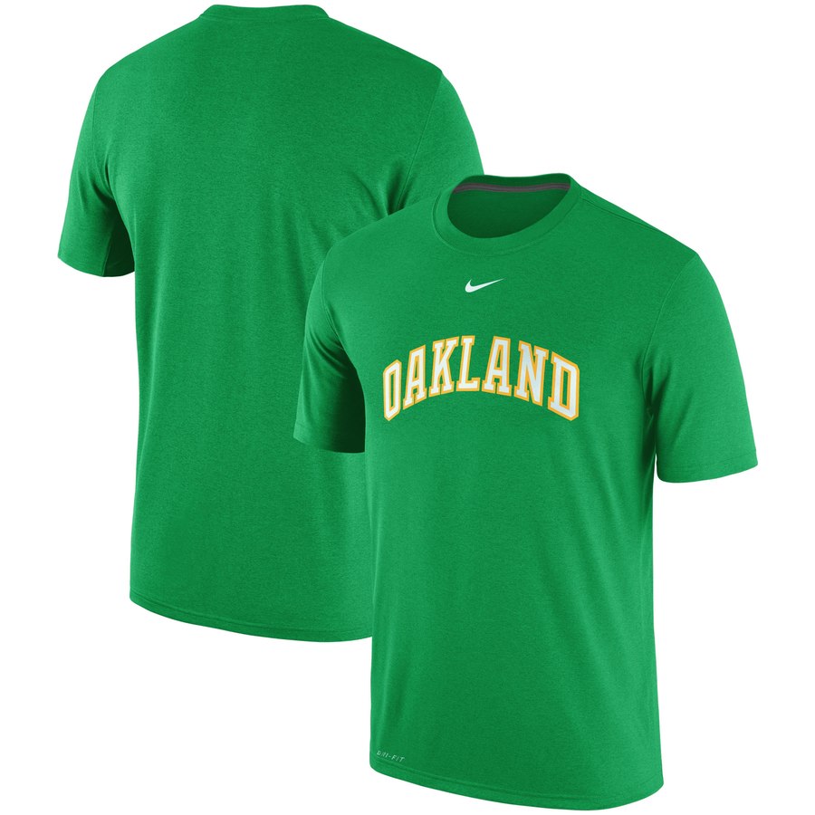 Oakland Athletics Nike Batting Practice Logo Legend Performance T-Shirt Gree