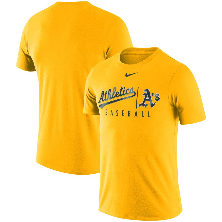 Oakland Athletics Nike MLB Practice T-Shirt Gold