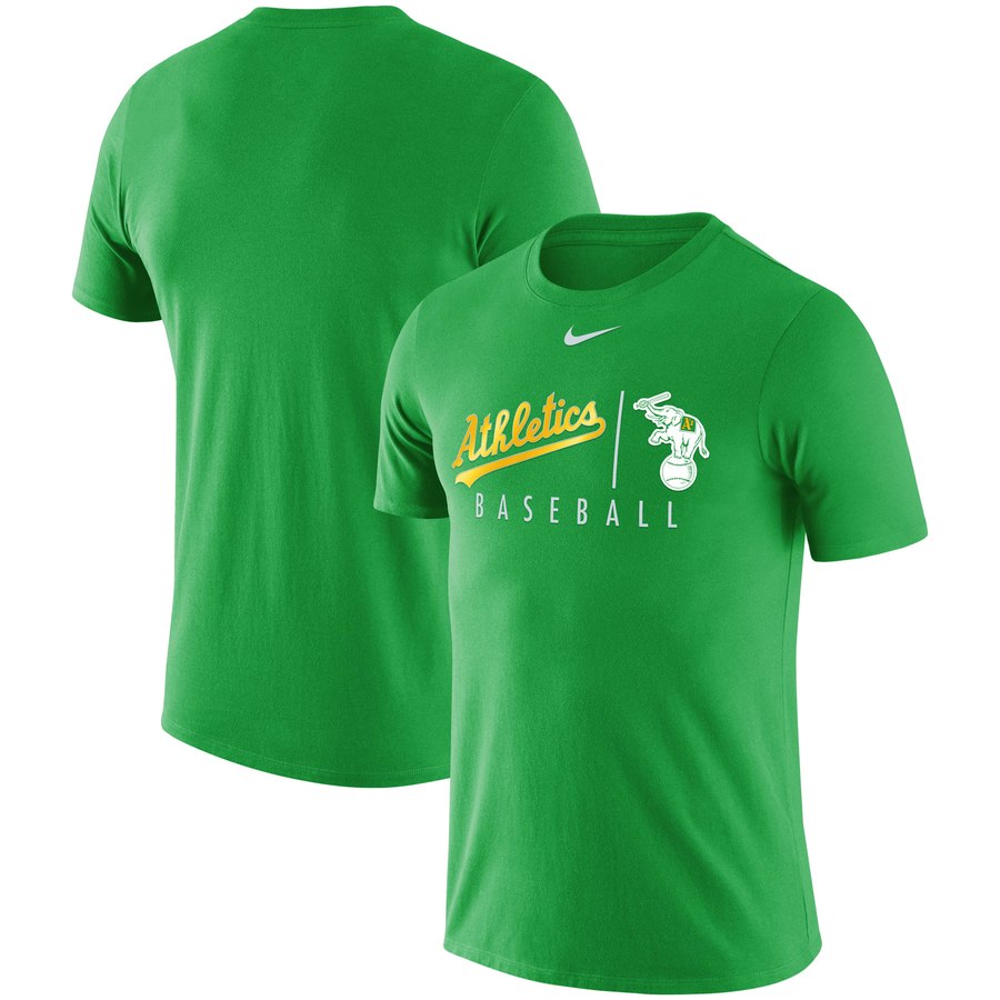 Oakland Athletics Nike MLB Team Logo Practice T-Shirt Green