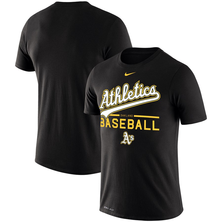 Oakland Athletics Nike Practice Performance T-Shirt Black