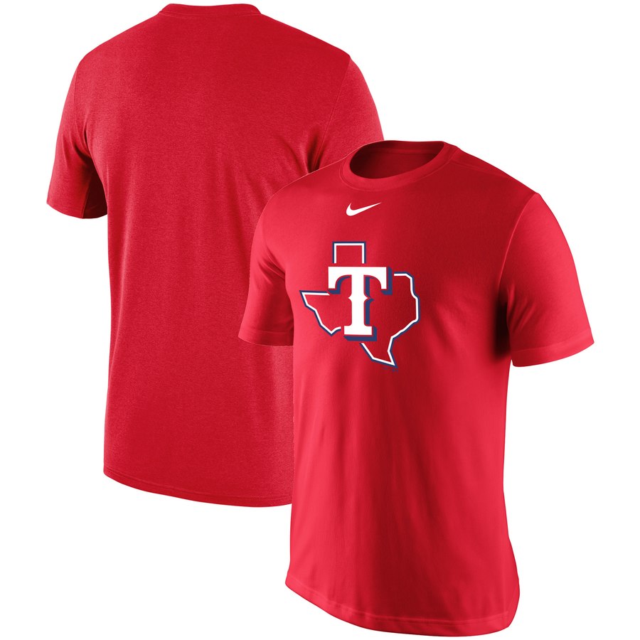 Texas Rangers Nike Batting Practice Logo Legend Performance T-Shirt Red