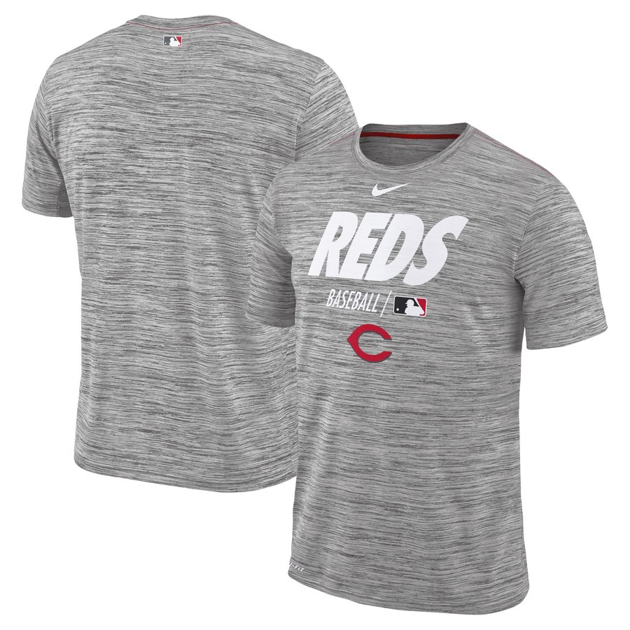 Cincinnati Reds Nike Authentic Collection Velocity Team Issue Performance T-Shirt Gray