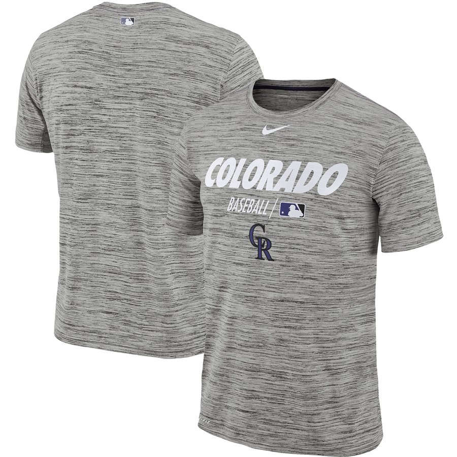 Colorado Rockies Nike Authentic Collection Velocity Team Issue Performance T-Shirt Gray