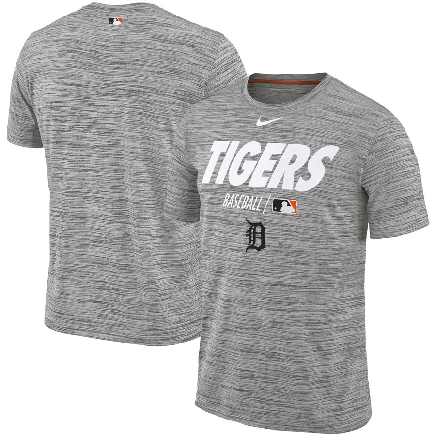 Detroit Tigers Nike Authentic Collection Velocity Team Issue Performance T-Shirt Gray