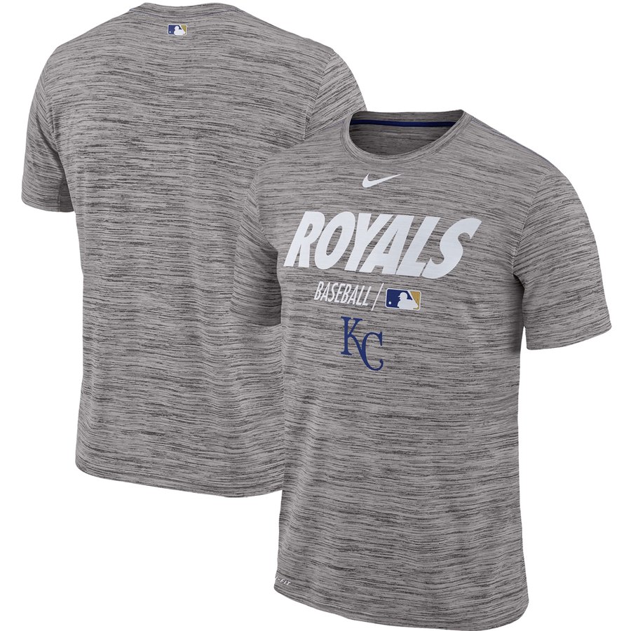 Kansas City Royals Nike Authentic Collection Velocity Team Issue Performance T-Shirt Gray