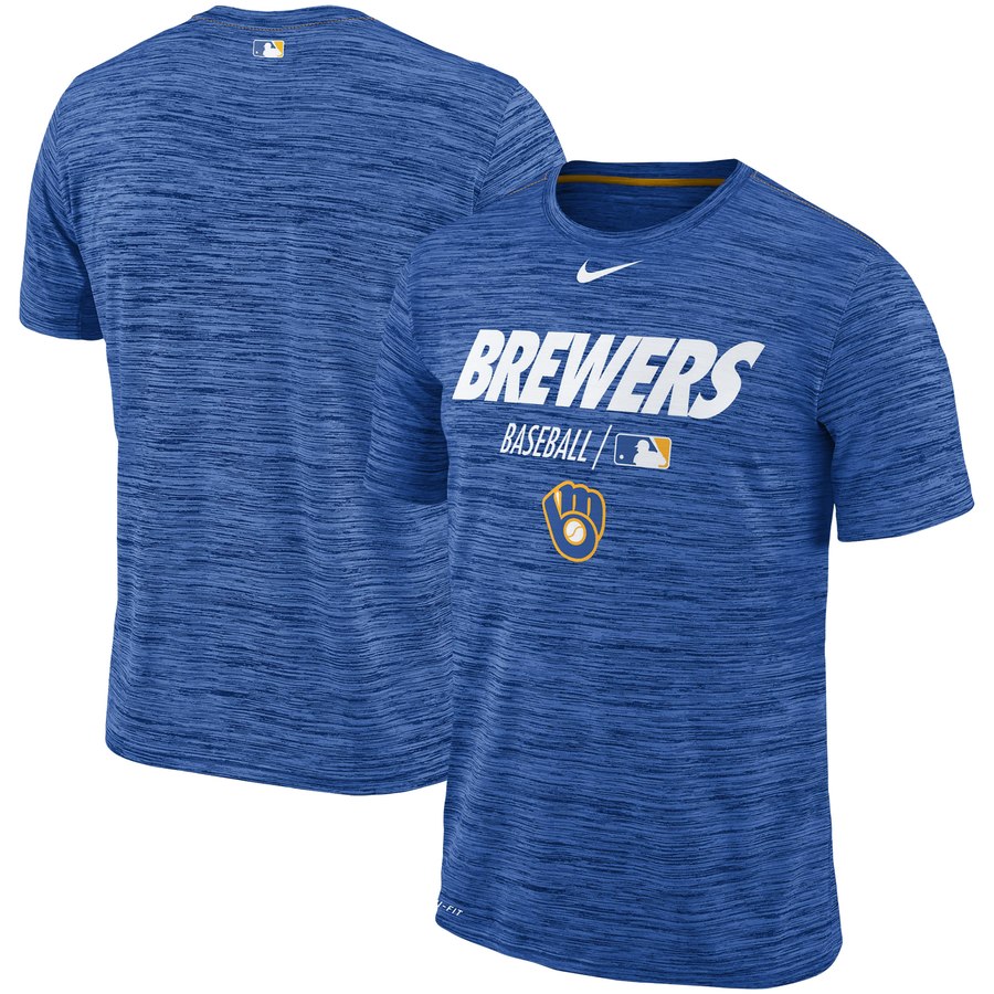 Milwaukee Brewers Nike Authentic Collection Velocity Team Issue Performance T-Shirt Royal