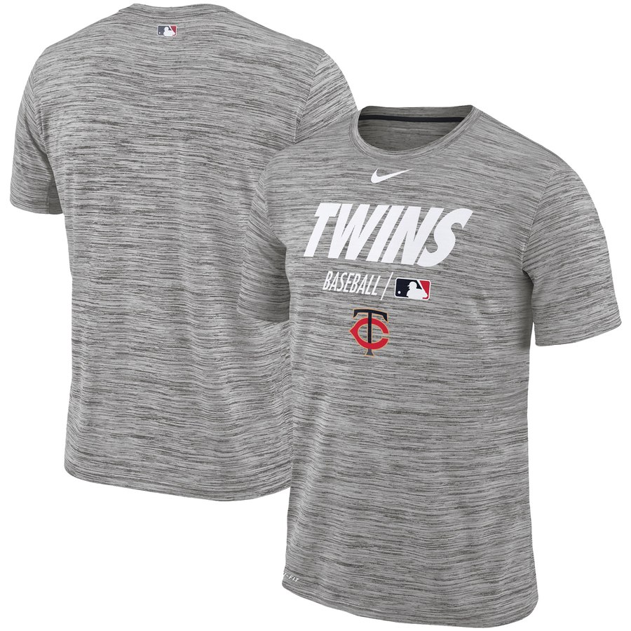 Minnesota Twins Nike Authentic Collection Velocity Team Issue Performance T-Shirt Gray