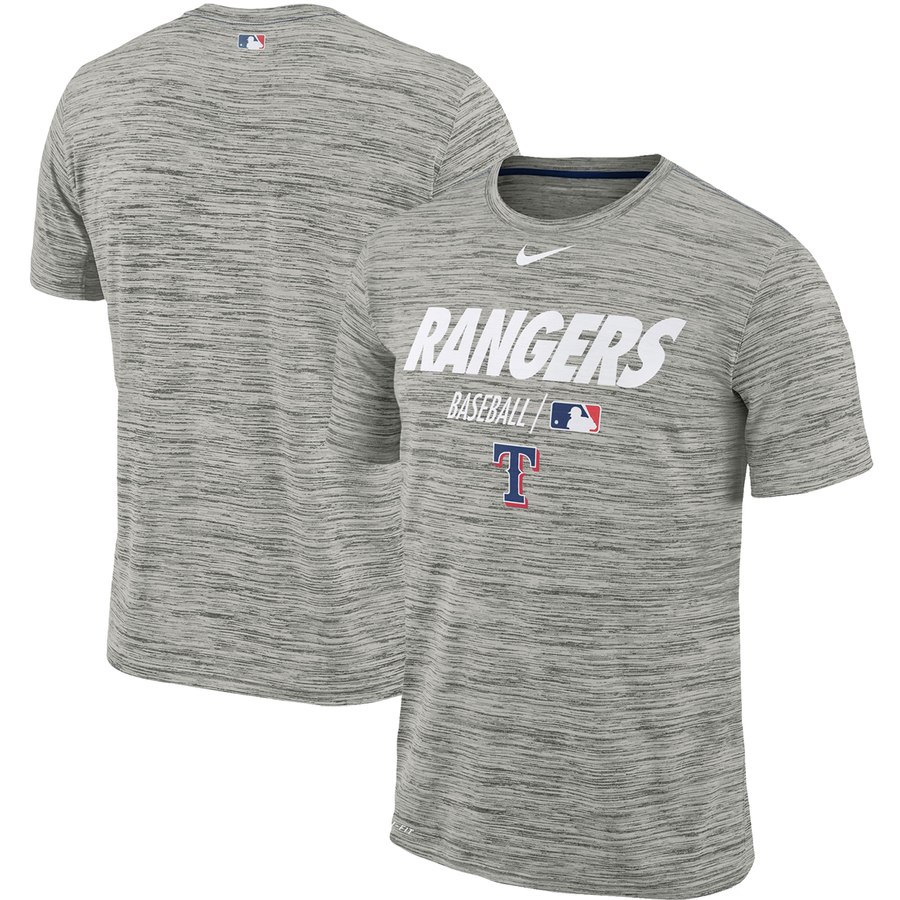 Texas Rangers Nike Authentic Collection Velocity Team Issue Performance T-Shirt Gray