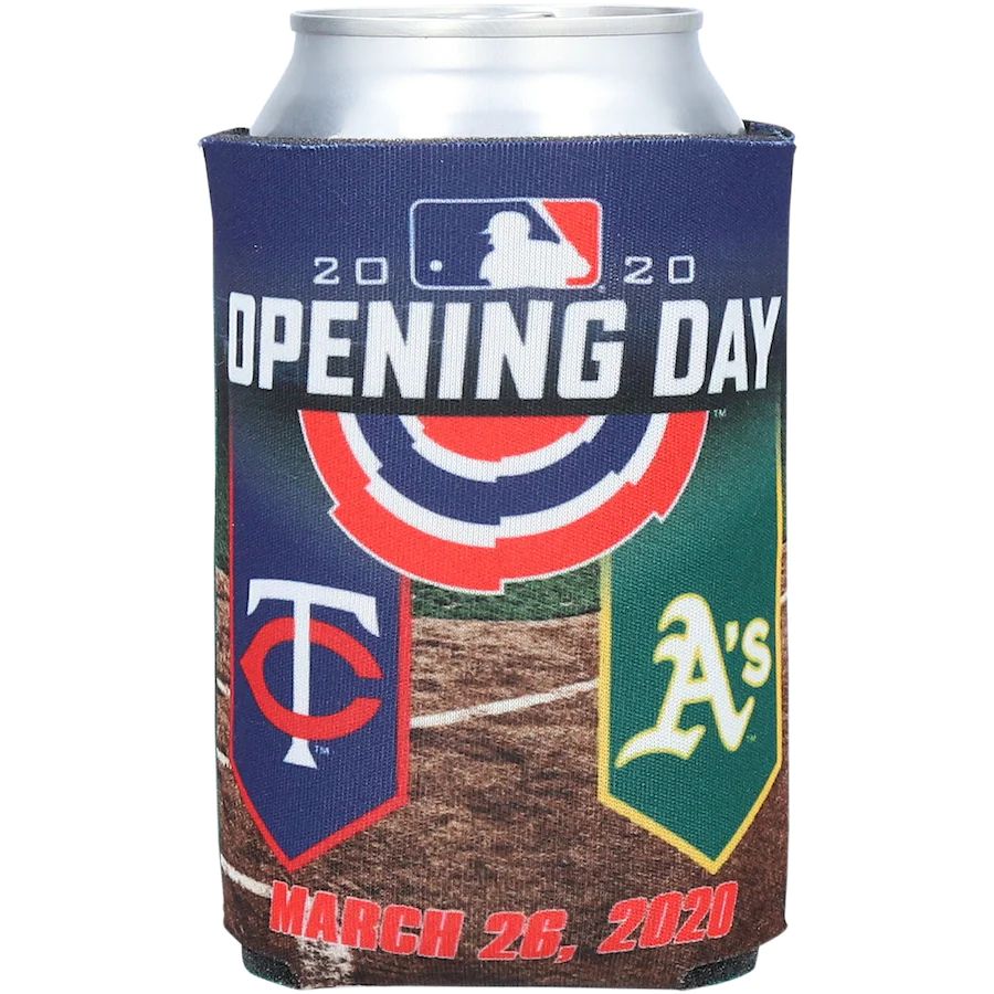 Minnesota Twins vs. Oakland Athletics WinCraft 12oz. 2020 Opening Day Can Cooler