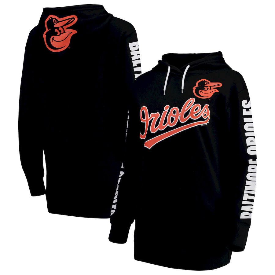 Baltimore Orioles G-III 4Her by Carl Banks Women's Extra Innings Pullover Hoodie Black