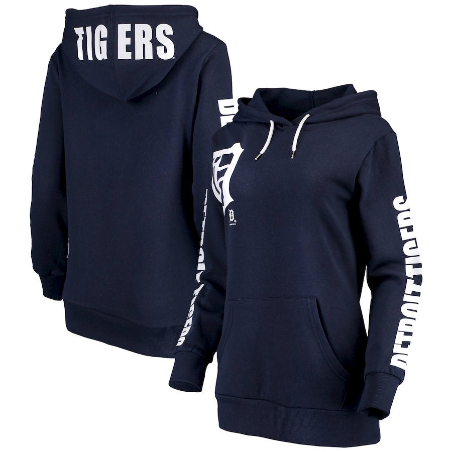 Detroit Tigers G-III 4Her by Carl Banks Women's 12th Inning Pullover Hoodie Navy