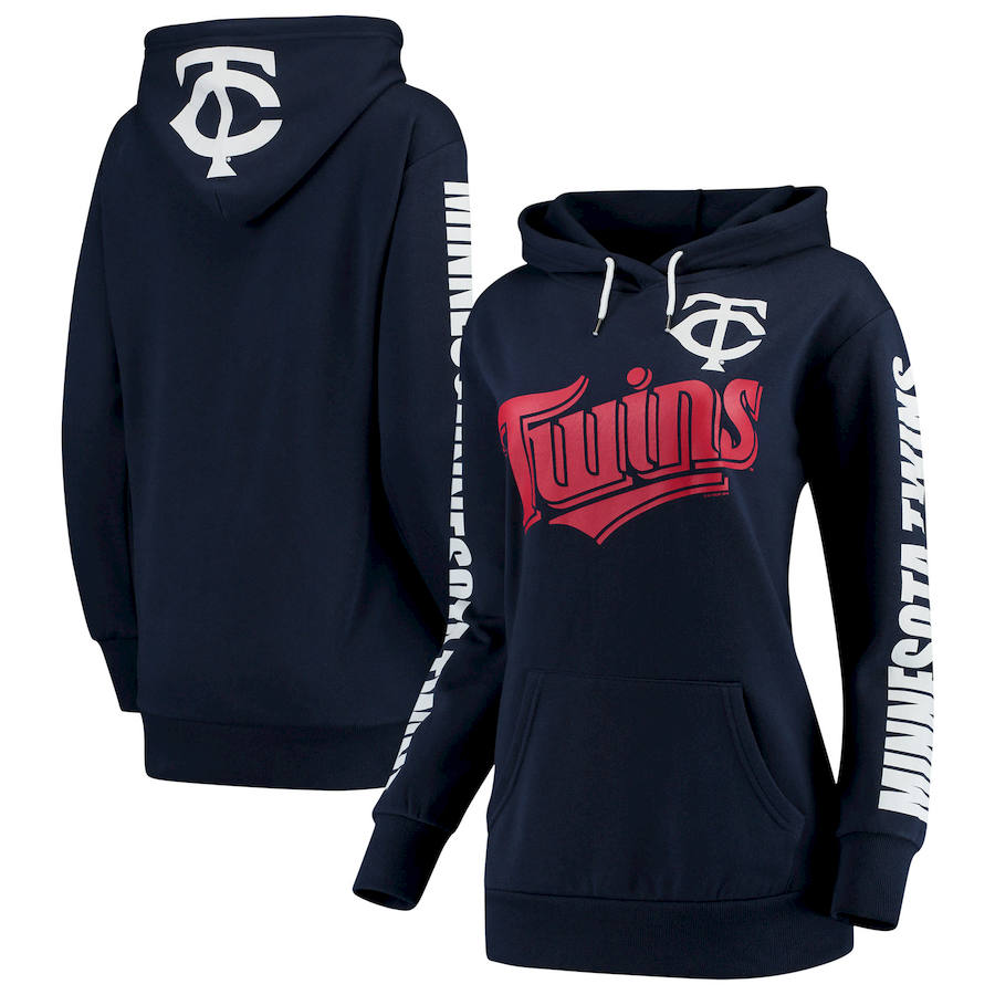 Minnesota Twins G-III 4Her by Carl Banks Women's Extra Innings Pullover Hoodie Navy