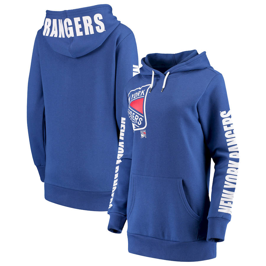 New York Rangers G-III 4Her by Carl Banks Women's 12th Inning Pullover Hoodie Blue