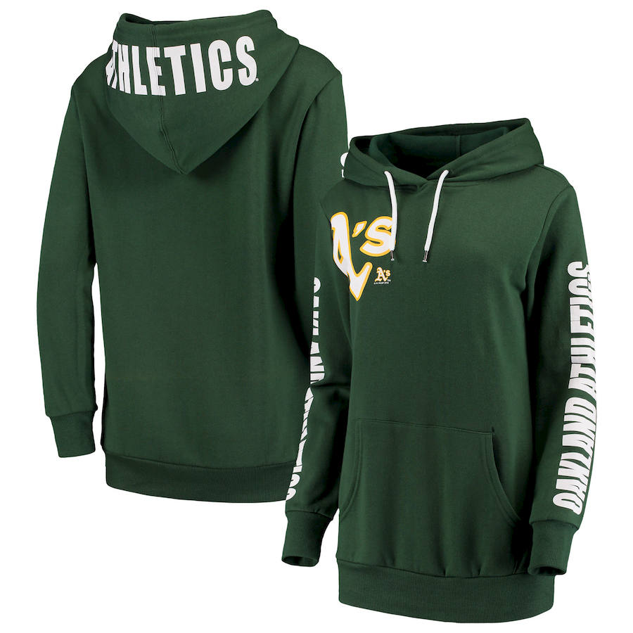 Oakland Athletics G-III 4Her by Carl Banks Women's 12th Inning Pullover Hoodie Green