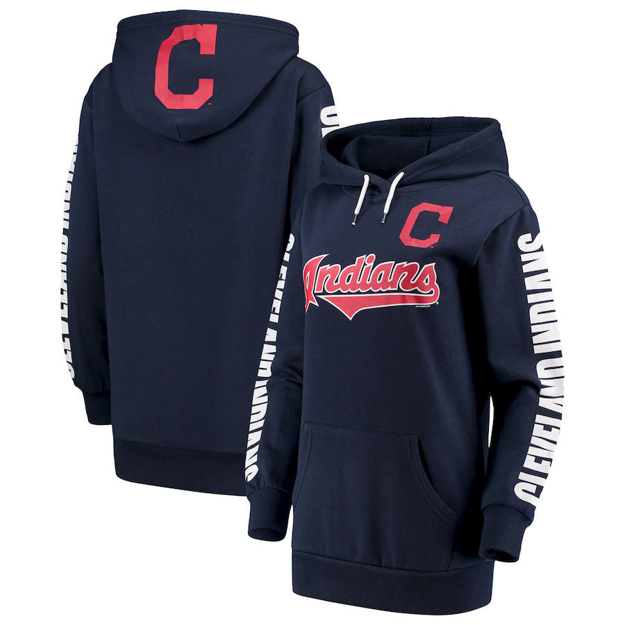 Cleveland Guardians G-III 4Her by Carl Banks Women's Extra Innings Pullover Hoodie Navy