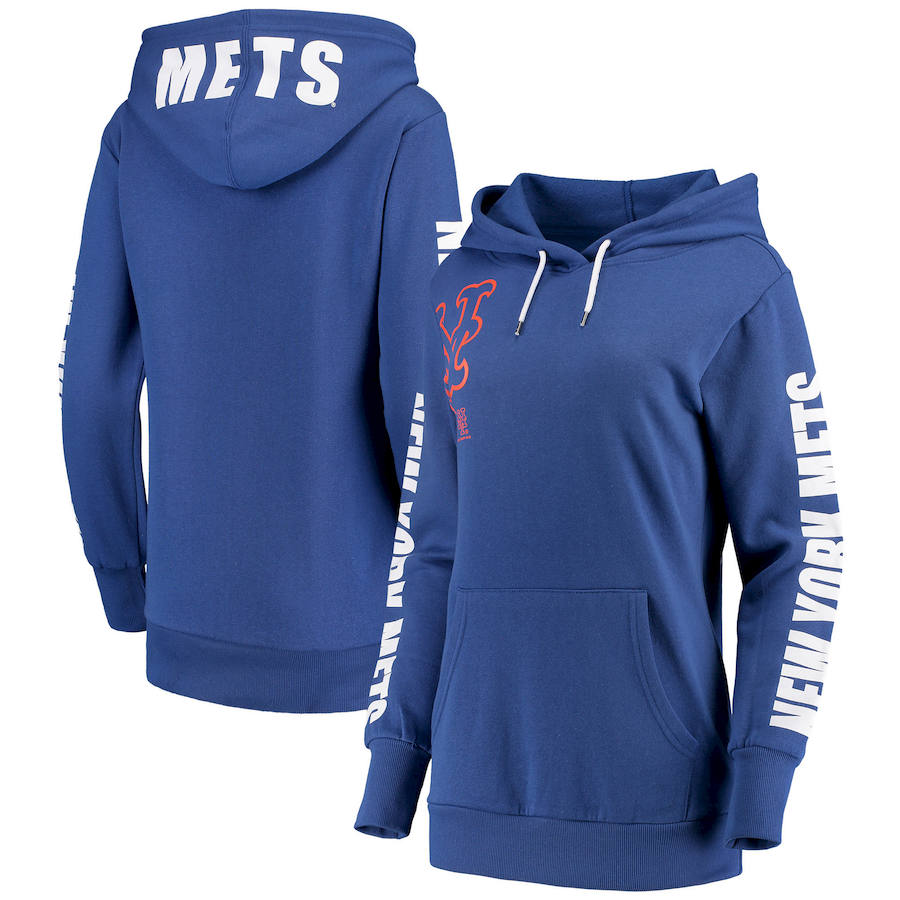 New York Mets G-III 4Her by Carl Banks Women's 12th Inning Pullover Hoodie Royal