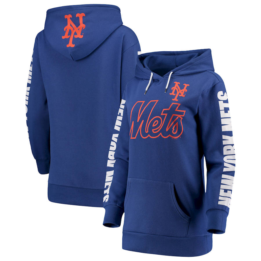 New York Mets G-III 4Her by Carl Banks Women's Extra Innings Pullover Hoodie Royal