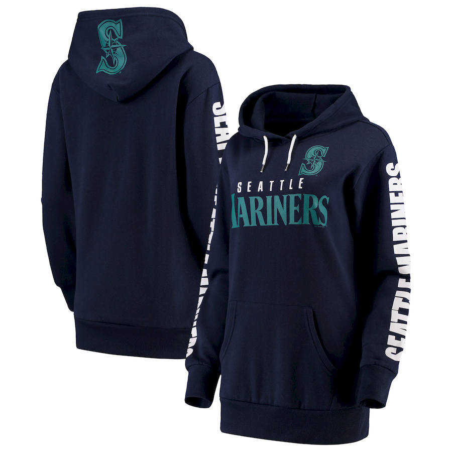 Seattle Mariners G-III 4Her by Carl Banks Women's Extra Innings Pullover Hoodie Navy