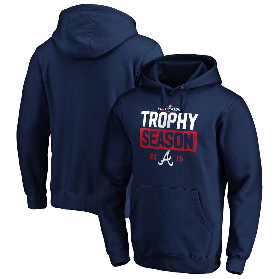 Atlanta Braves Majestic 2019 Postseason Around the Horn Pullover Hoodie Navy